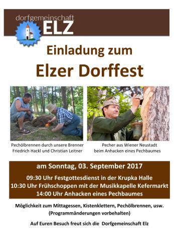 Einladung zum Dorffest Elz 2017