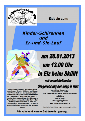 Plakat Elzer Skirennen